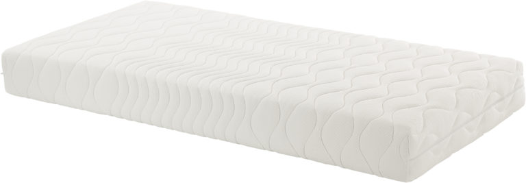 Matelas blanc matelassé en forme de vague.